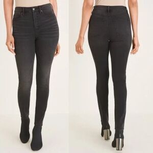 Chico’s High Rise Jeans Size 3T (16T) Skinny Ankle Black